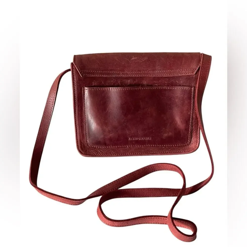 Able Local Global fashionable Women's all leather Crossbody handmade